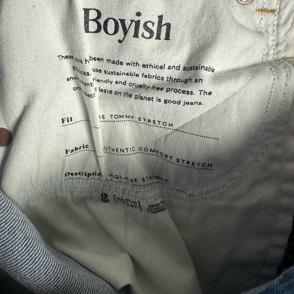 Boyish Tommy Stretch in Eternal Sunshine High Rise Straight Jeans Women 30 NWT - Picture 9 of 10